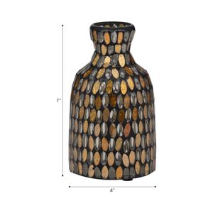 ENSLEYRIDGE BRONZE GLASS VASE 7 (IN) 9