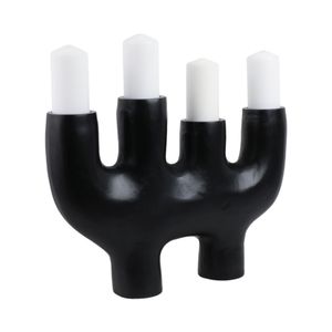 HUNTERWICK BLACK CANDLE HOLDER 18 (IN) 3