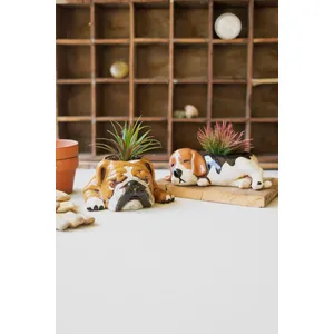 Ceramic Sleeping Beagle Planter 2
