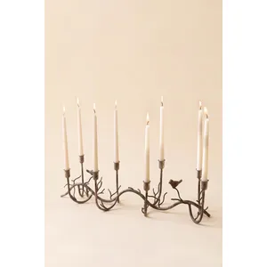 Rustic Metal Candelabra with Birds 4