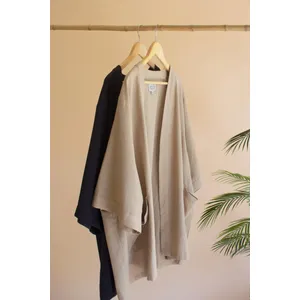 Short Kimono with Front Pockets / Midnight 5