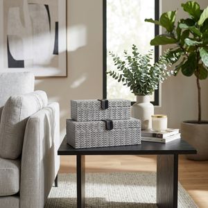 BECKETTLAKE SET OF 2 BLACK BOXES 5 (IN) 2