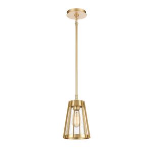 Open Louvers 6.75'' Wide 1-Light Mini Pendant - Champagne Gold 1