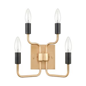 Epping Avenue 10'' High 4-Light Sconce - Aged Brass 2