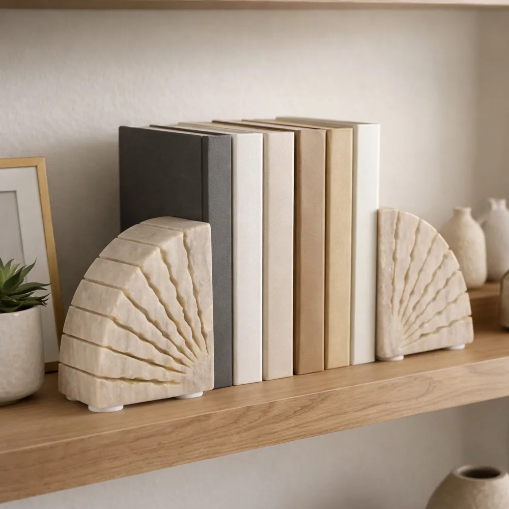 JULIANWAY SET OF 2 TAN BOOKENDS 6 (IN)