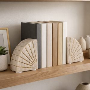 JULIANWAY SET OF 2 TAN BOOKENDS 6 (IN) 10