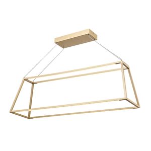 Minimalist 36'' Wide Integrated LED Linear Chandelier - Soft Gold 2