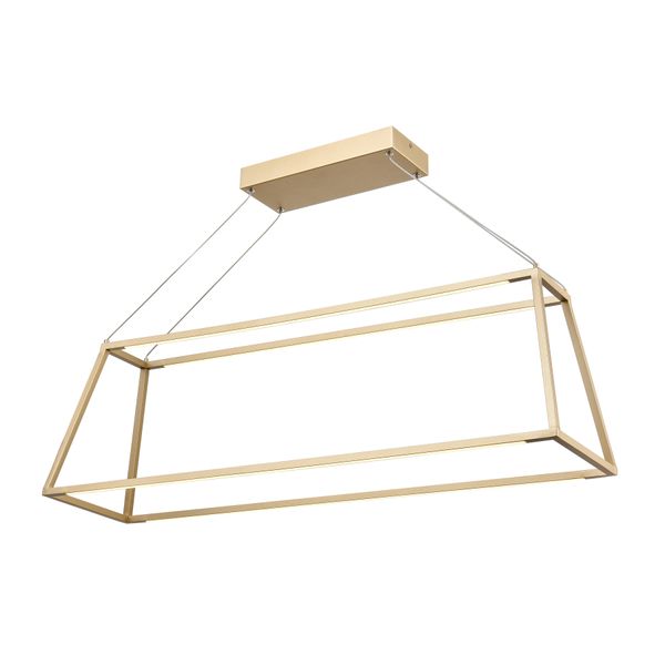 Minimalist 36'' Wide Integrated LED Linear Chandelier - Soft Gold