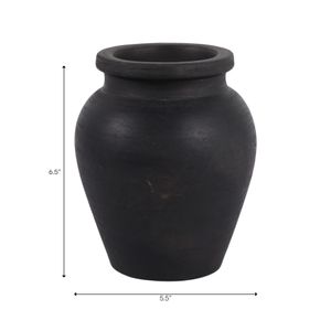 HAWLEYWORTH BLACK VASE 7 (IN) 10