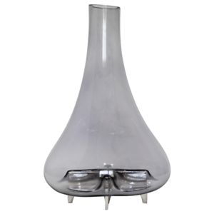 HAYFORDROSE SILVER GLASS VASE 17 (IN) 3