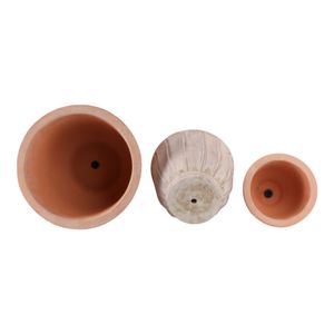 ROYCLIFF SET OF 3 RED PLANTER 13 (IN) 8