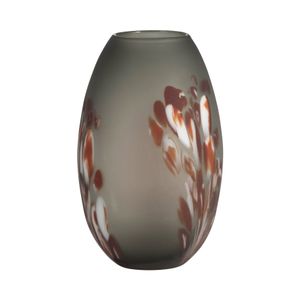 CARVERFIELD GRAY GLASS VASE 12 (IN) 4
