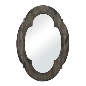 Wood Framed Wall Mirror - Aged Gray 5