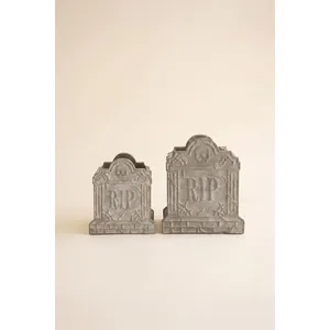Set of 2 Halloween Cement Rip Vases 4