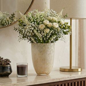 GORTONMOOR IVORY GLASS VASE 9 (IN) 12