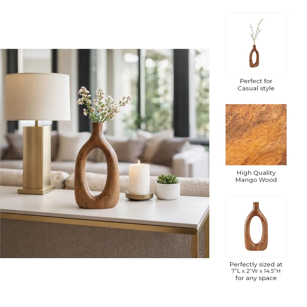 DALEBEACH BROWN VASE 14 (IN)