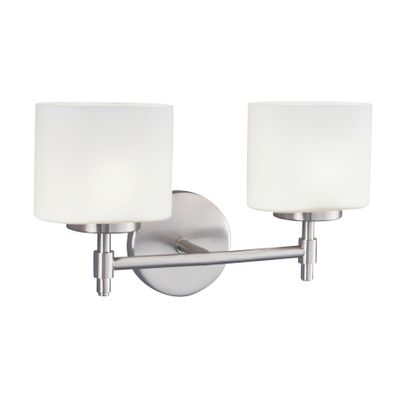 Moderne 14.25″ Wide 2-Light Vanity Light - Chrome