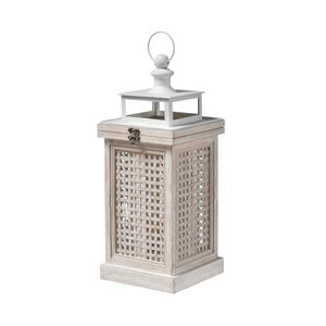 Paley Lantern - Set of 2 Weathered White 3