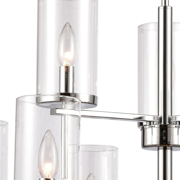 Oakland 28.5'' Wide 9-Light Chandelier - Chrome