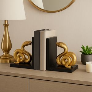 PAGEHOLM SET OF 2 BLACK BOOKENDS 6 (IN) 11