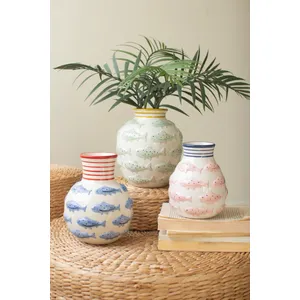 Set of 3 Ceramic Fish Vases 1