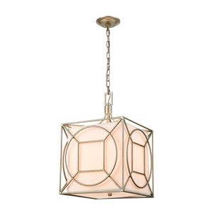 Shaftsbury Square 14'' Wide 3-Light Pendant - Antique Silver 1
