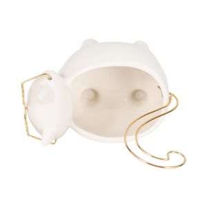CARLINOAK WHITE TRINKET DISH 8 (IN) 8