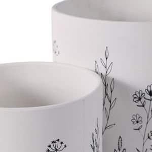 DARRENOAK SET OF 2 WHITE PLANTER 8 (IN) 6