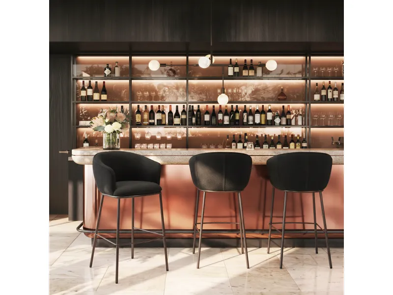 Essen Barstool Black & Bronze 9