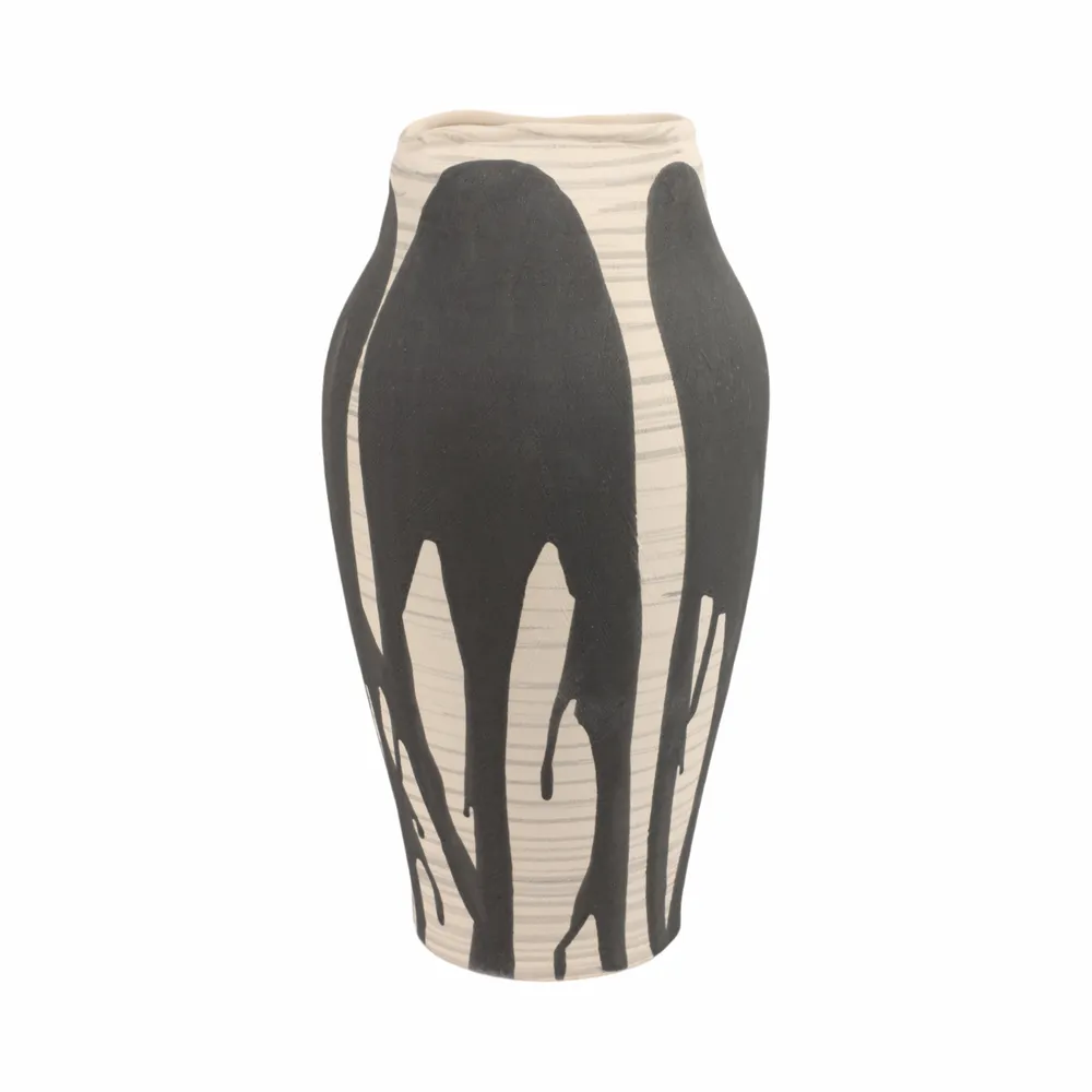 HESTONHAM BLACK VASE 15 (IN)