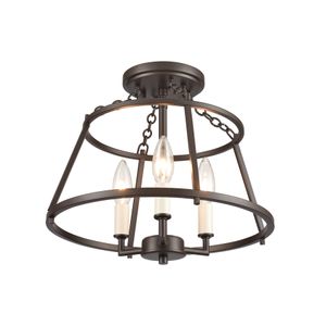 Joanie 13'' Wide 3-Light Semi Flush Mount - Old Bronze 3