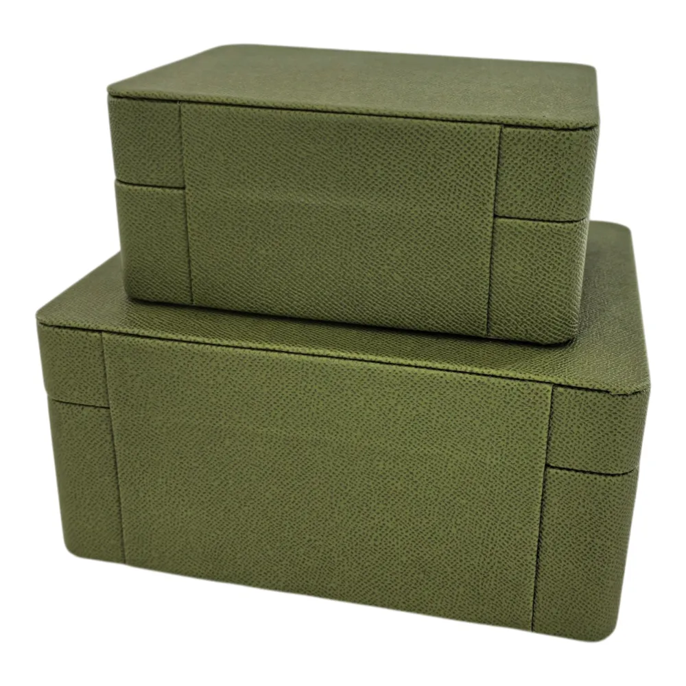 EVERTONPORT SET OF 2 GREEN BOXES 4 (IN)