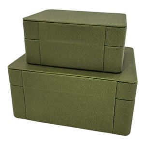 EVERTONPORT SET OF 2 GREEN BOXES 4 (IN) 4