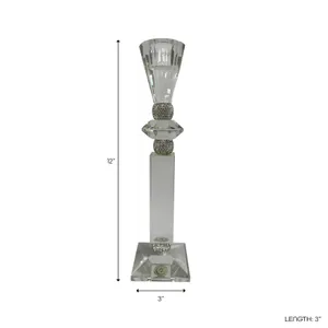GRANLEYSHAW CLEAR CANDLE HOLDER 12 (IN) 10