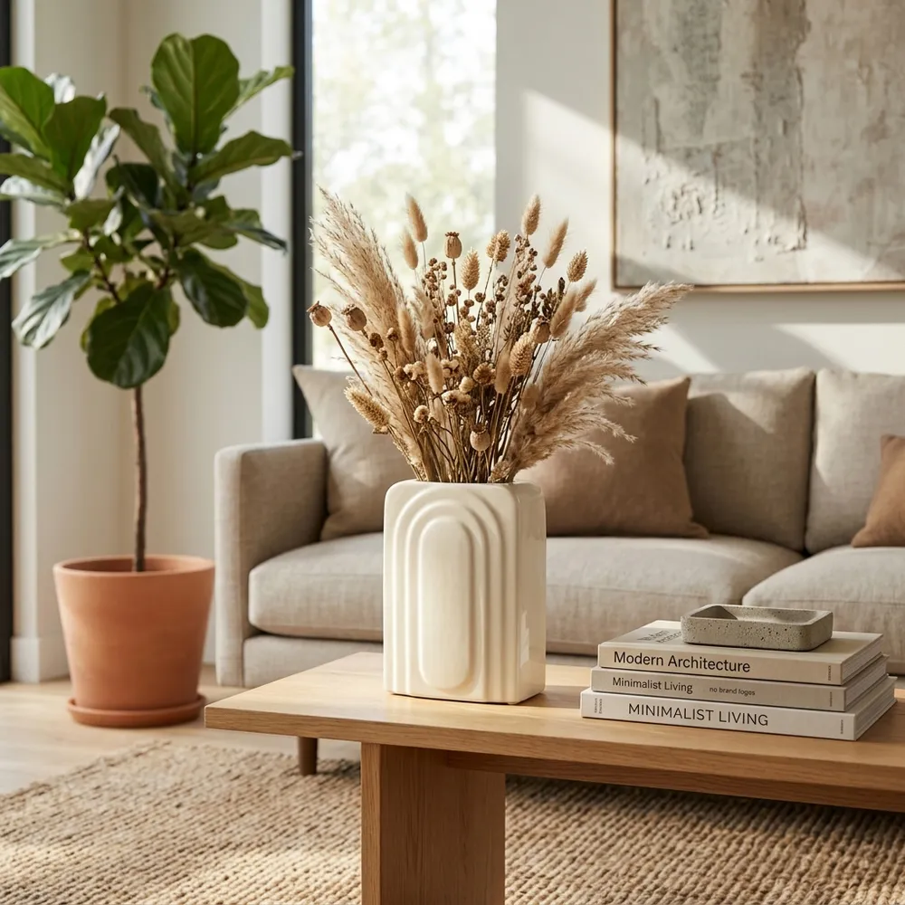 GRAYDONTON WHITE VASE 7 (IN)