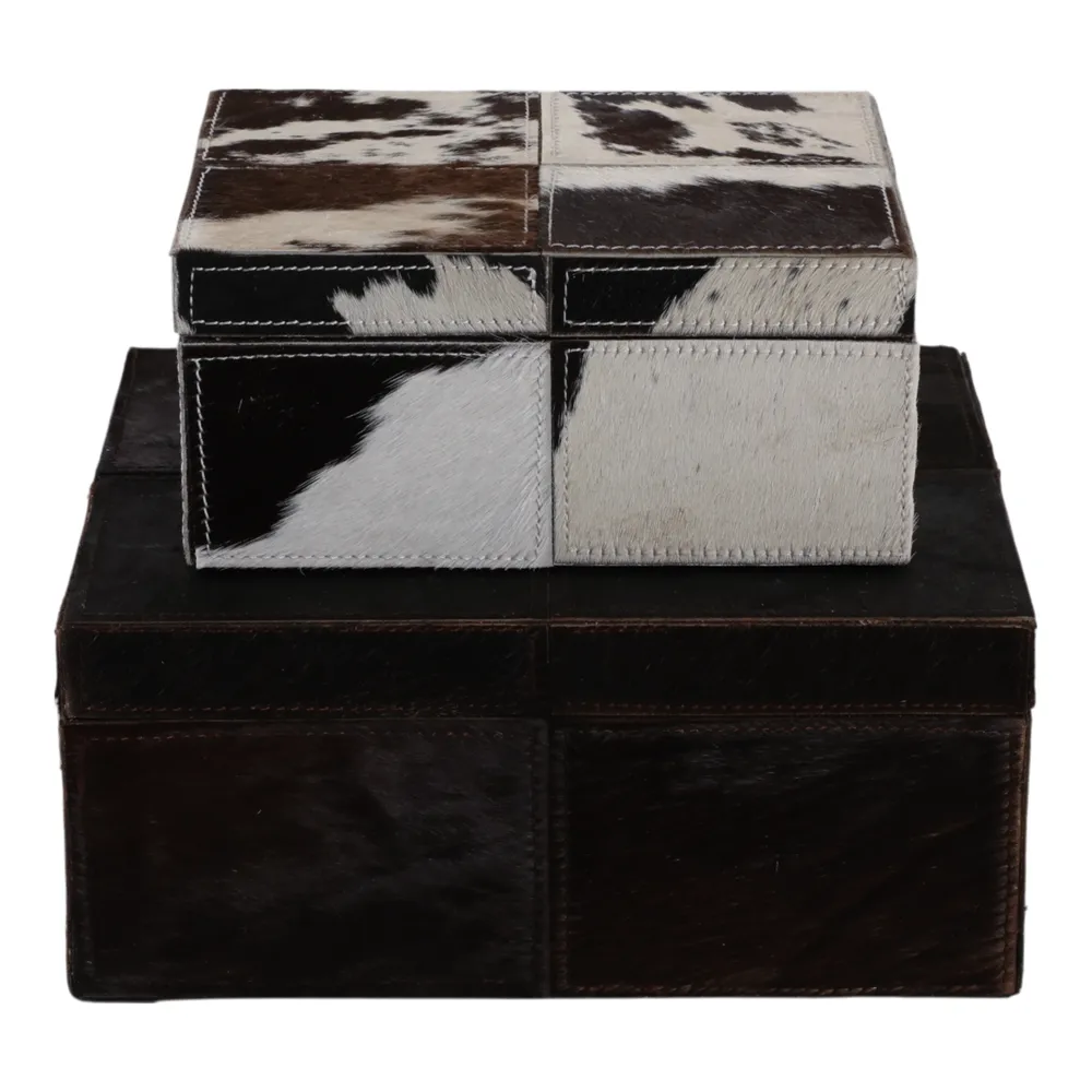 ESSEXLAND SET OF 2 IVORY BOXES 6 (IN)
