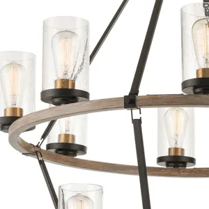 Geringer 36″ Wide 12-Light Chandelier - Charcoal 3
