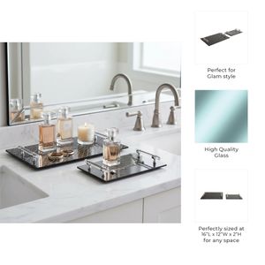 LARKLAND SET OF 2 BLACK TRAY 2 (IN) 10