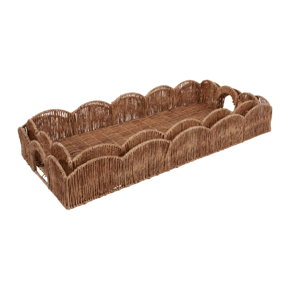 YATESGROVE SET OF 2 BROWN TRAY 4 (IN)