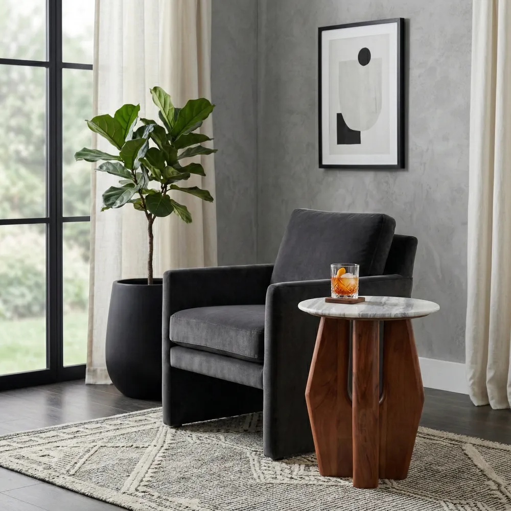SEFOAK BROWN TABLE 20 (IN)