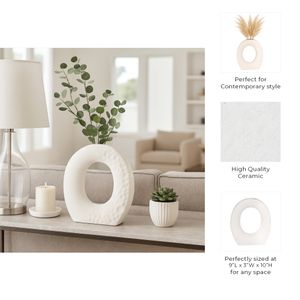 DILLONVIEW WHITE VASE 10 (IN) 10