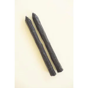 Set of 2 Rustic Taper Candles / Black 3