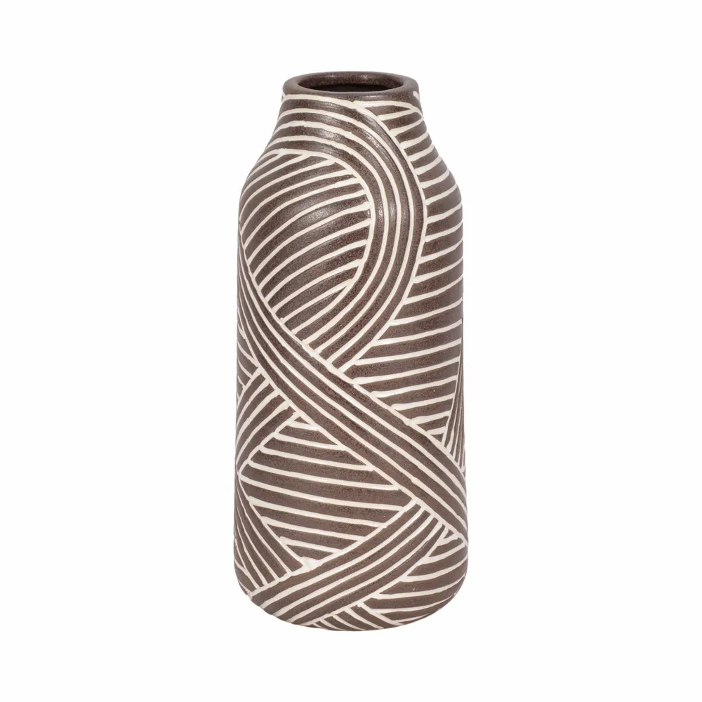 NOLANRUN BROWN VASE 13 (IN)