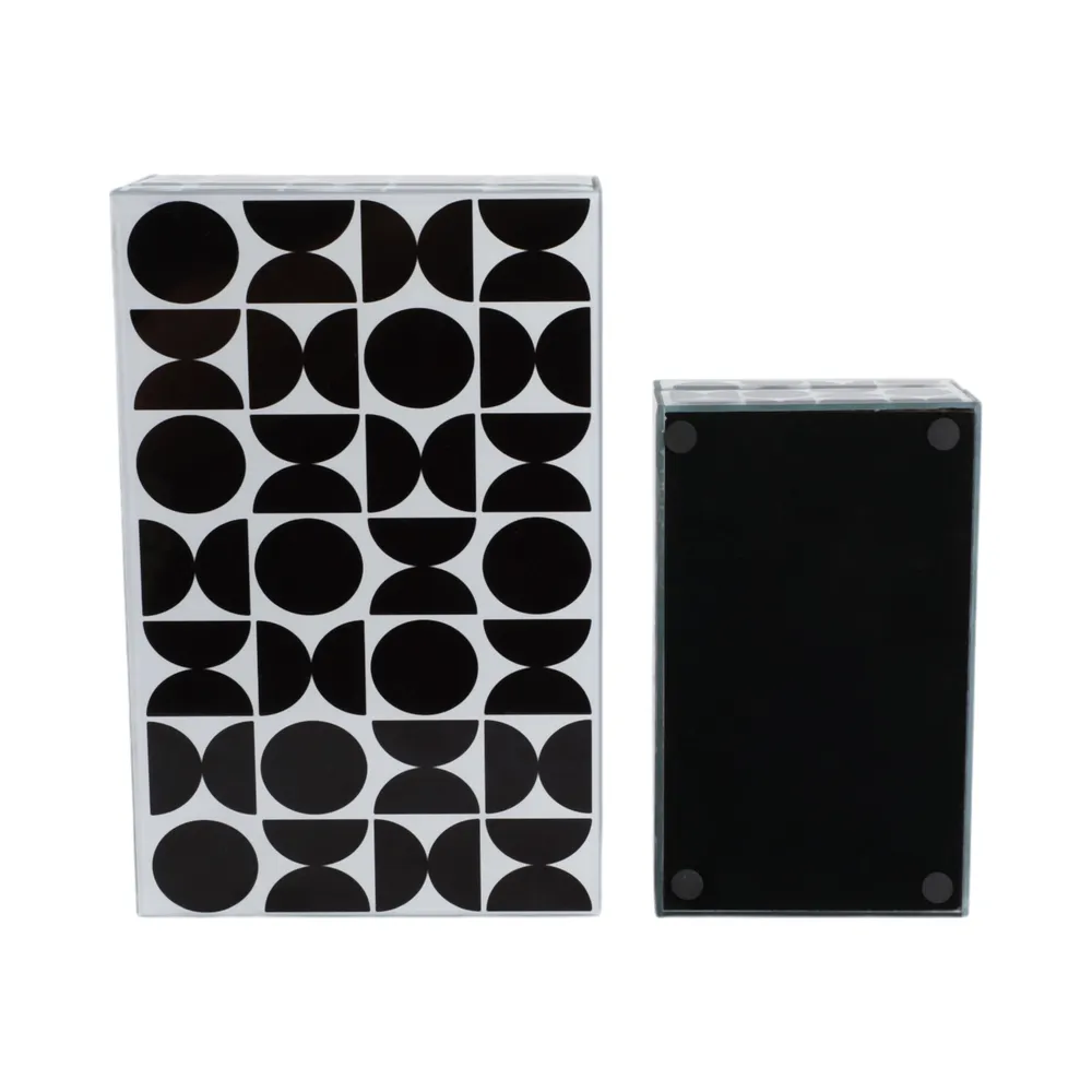 DUNEGROVE SET OF 2 BLACK BOXES 4 (IN)