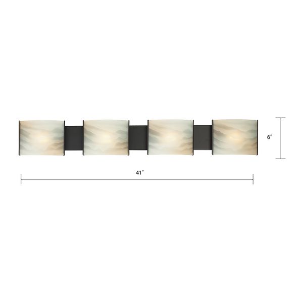 Pannelli 41'' Wide 4-Light Vanity Light - Oil Rubbed Bronze