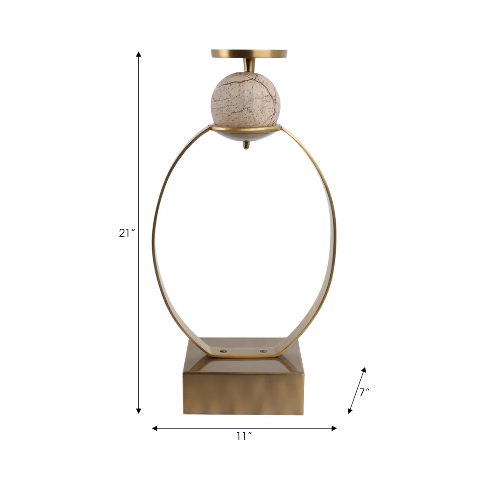 GRAYDONDALE GOLD CANDLE HOLDER 21 (IN)