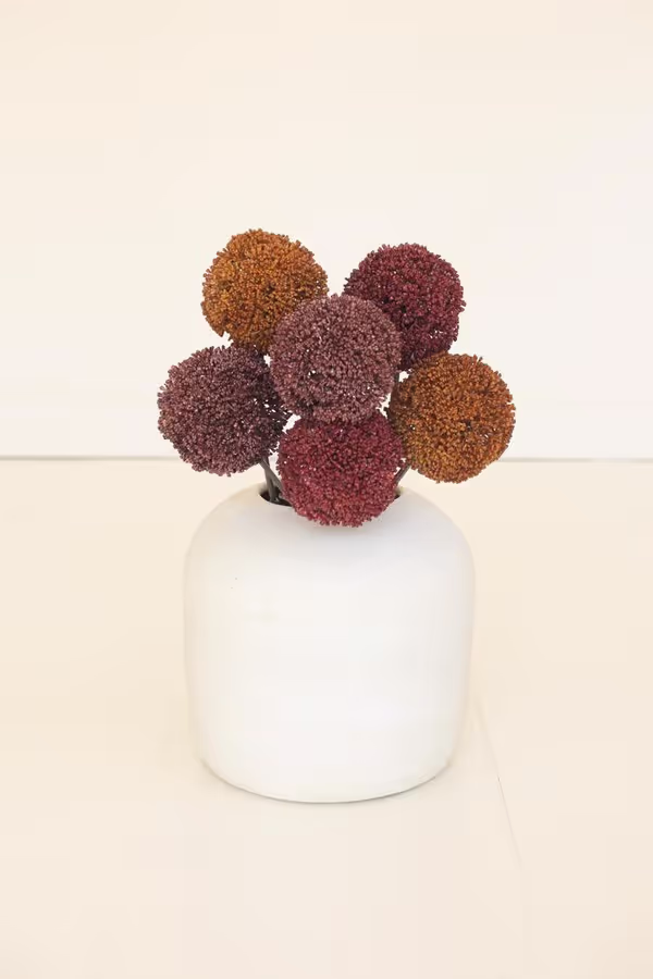 Artificial Set of 6 Allium Ball Stems