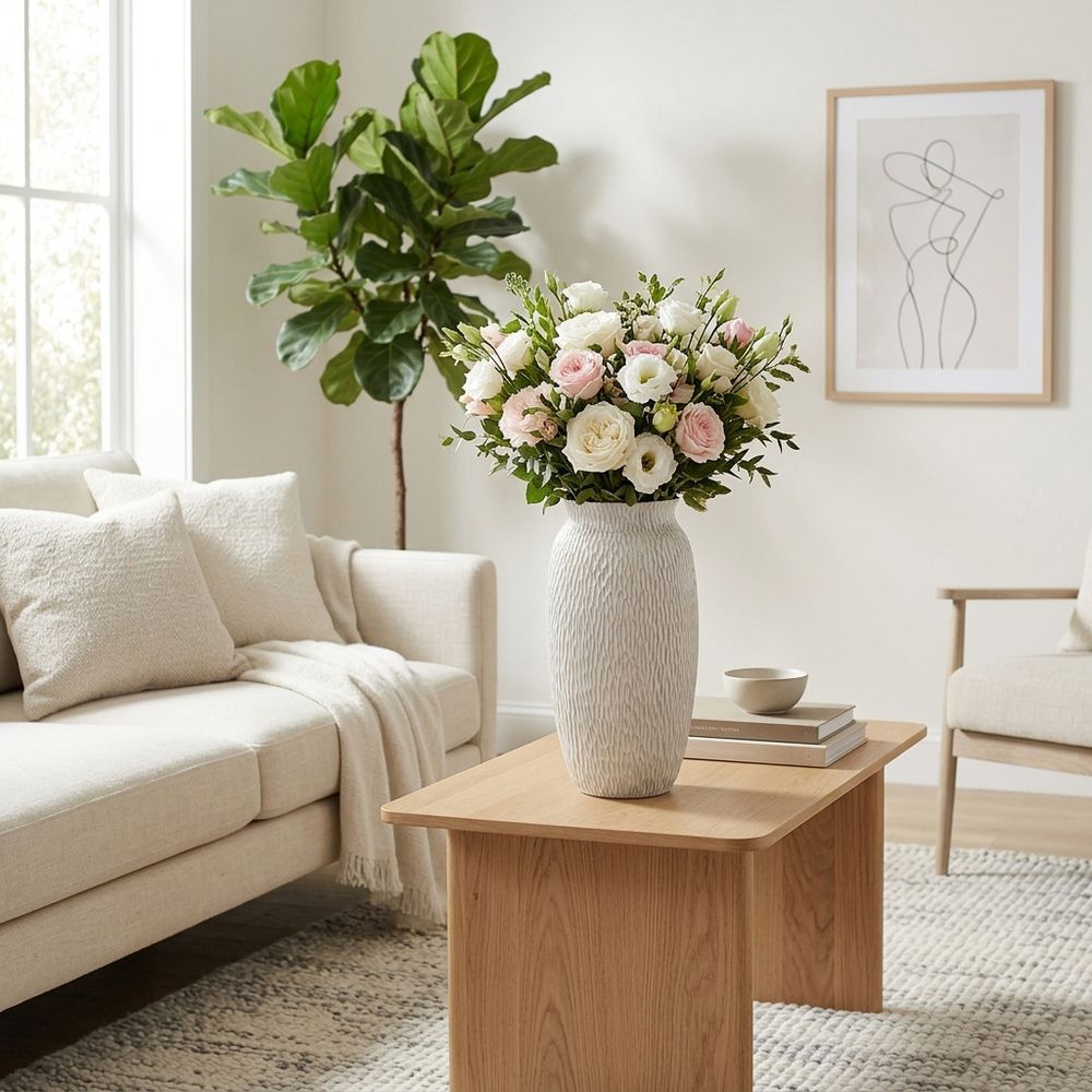 BENNETSIDE WHITE VASE 15 (IN)