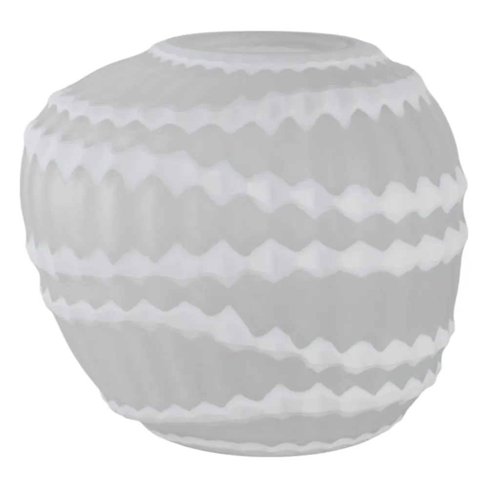 AXELBURN WHITE GLASS VASE 11 (IN)