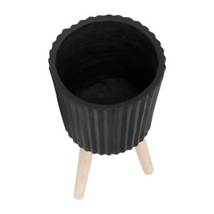 GLASTONCREST SET OF 2 BLACK PLANTER 21 (IN) 5